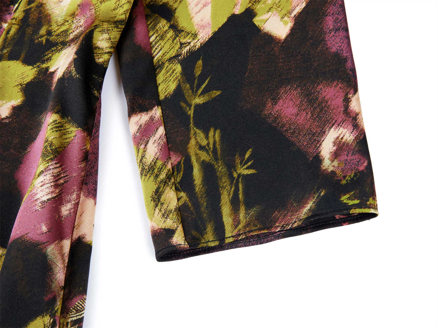 Silk Floral Dress | Black