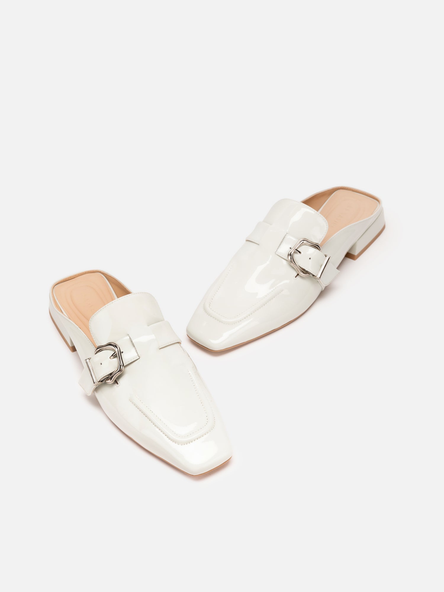 Low-heeled Muller Slippers | Grey