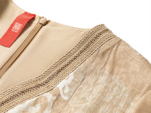Jacquard Silk Dress | Khaki