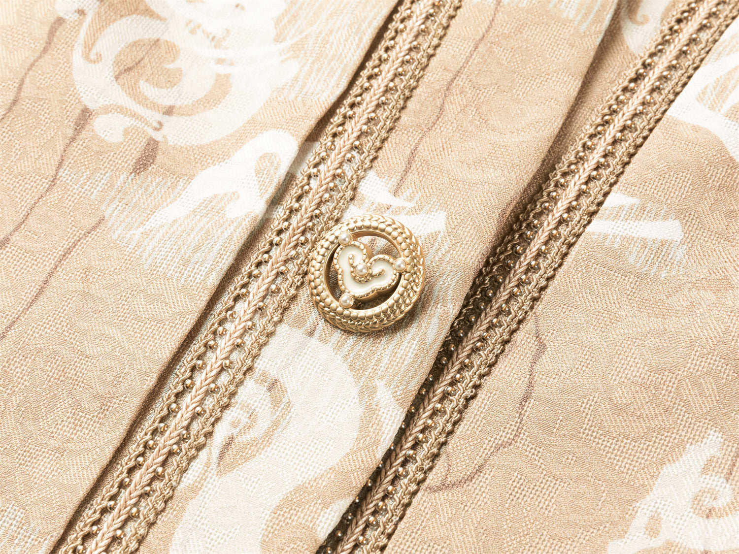Silk Straight-Shoulder Blazer | Khaki