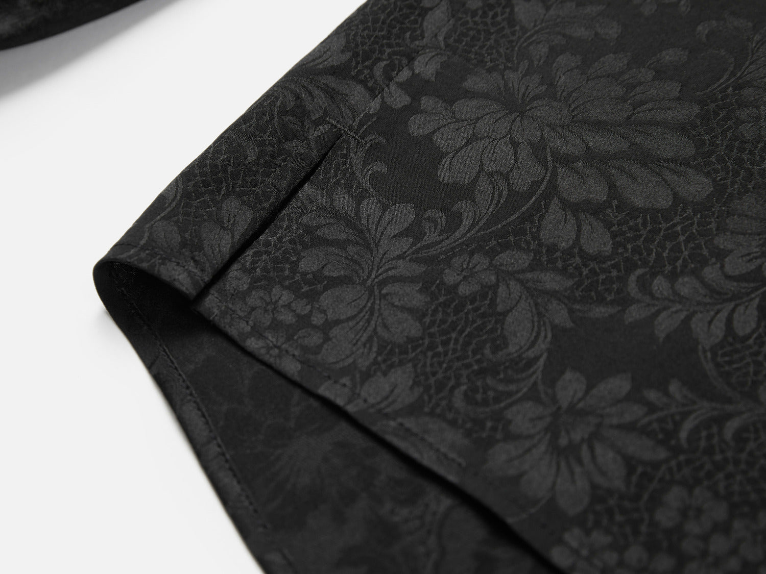 Silk Jacquard Shirt | Black