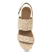 Camilia Sandal Platform | Natural/Eggnog Lace Raffia