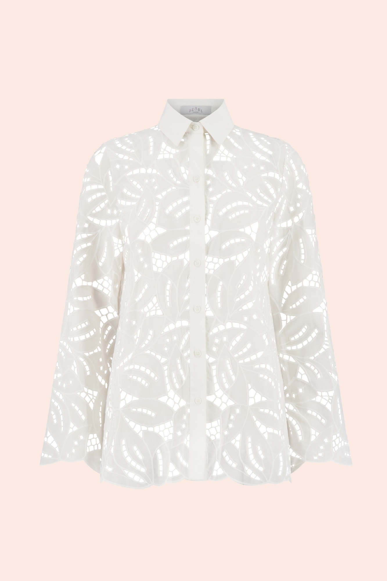 Embroidered Eyelet Shirt | Ivory
