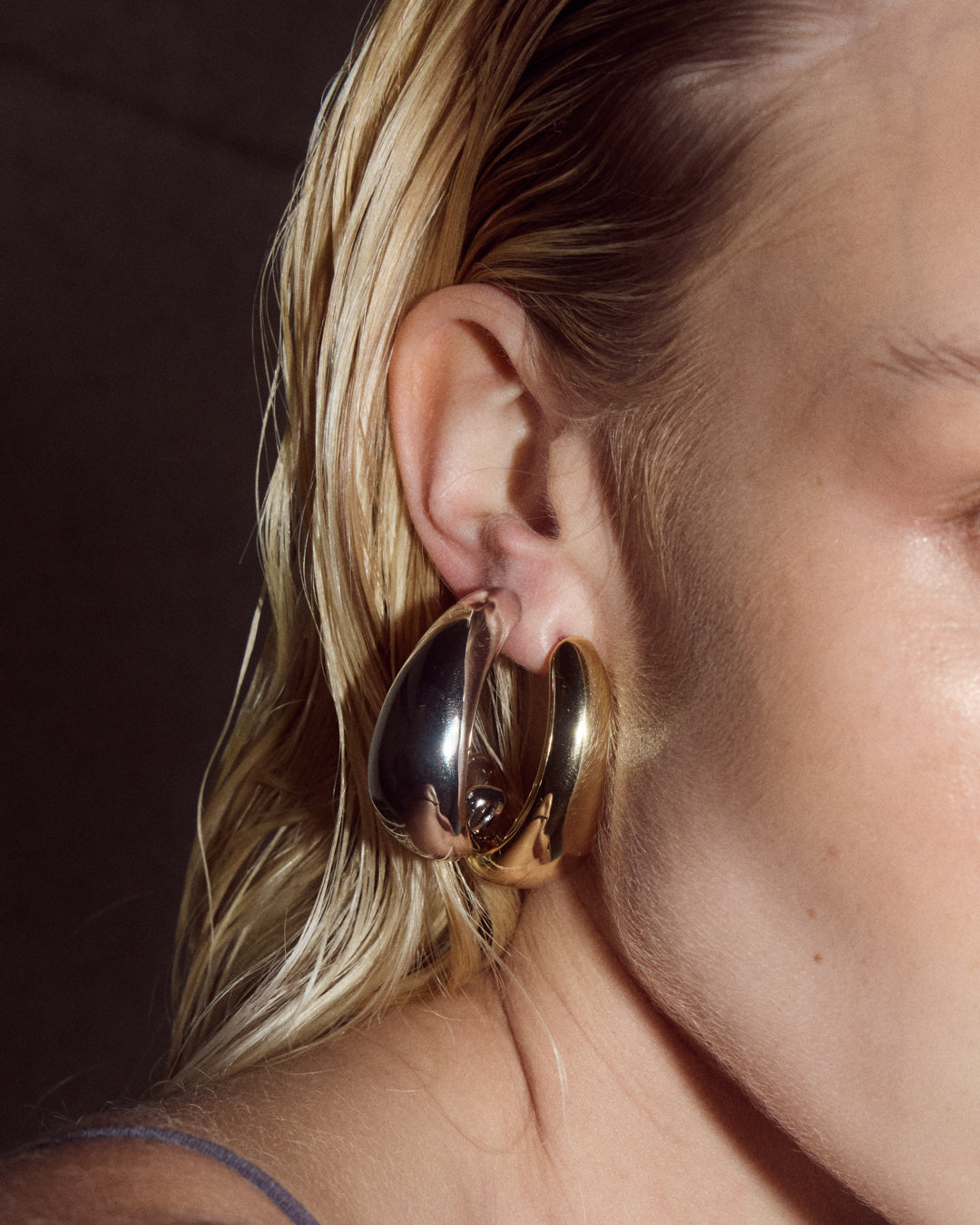 The Chrome Orb Hoops | Silver