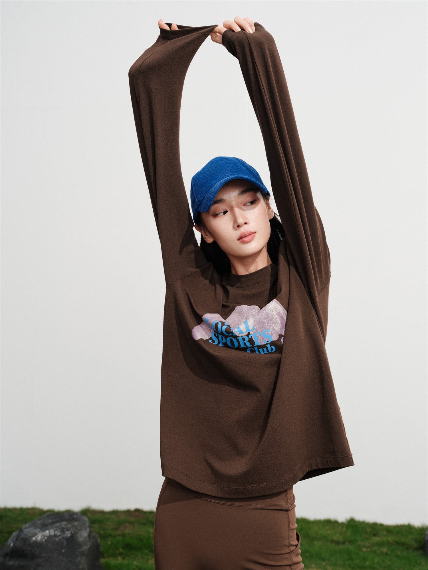 Long-Staple Cotton Sweatshirt | Brown