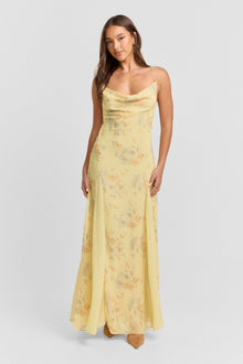 Juniper Maxi Dress | Yellow Floral Print