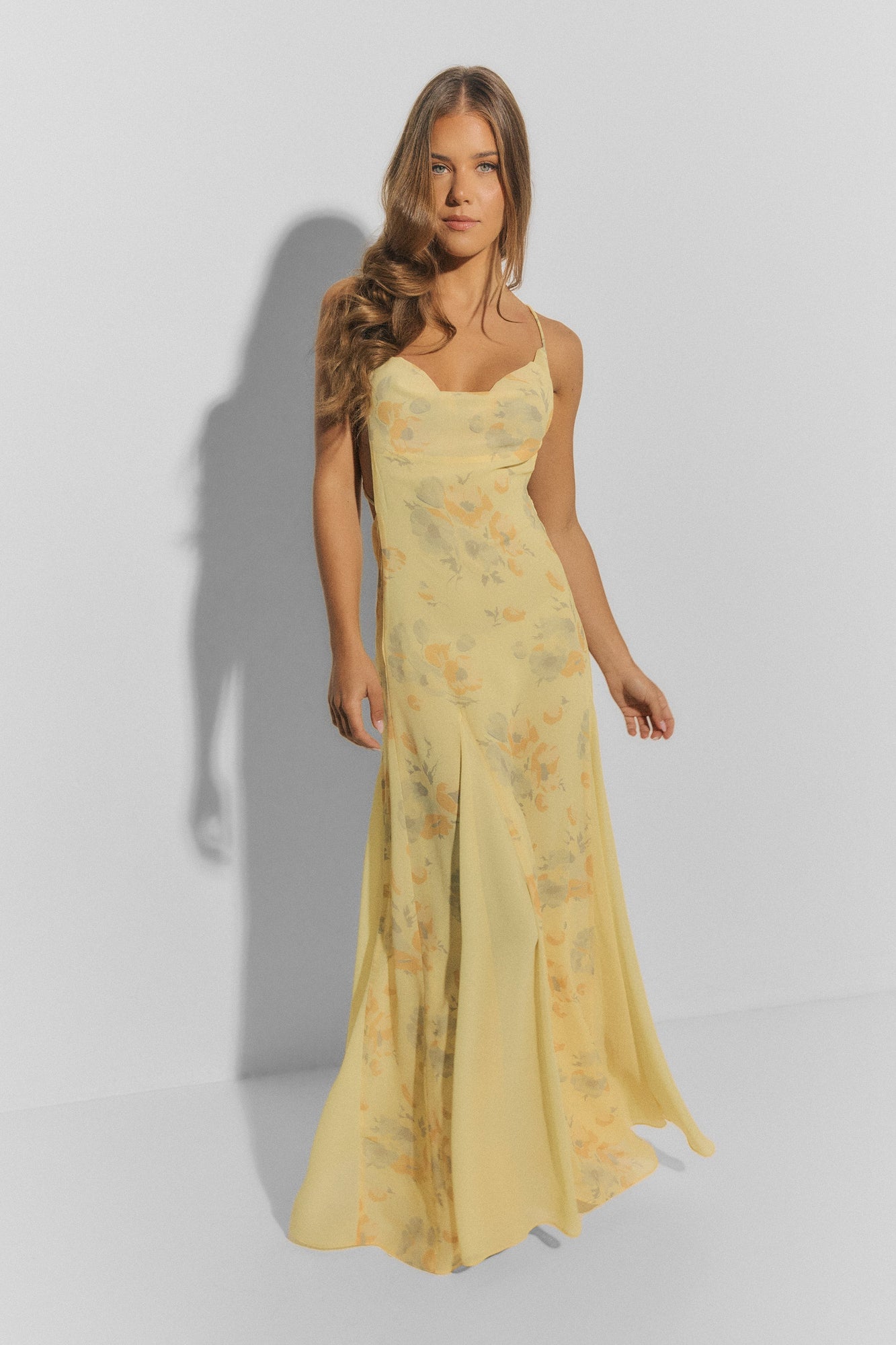 Juniper Maxi Dress | Yellow Floral Print