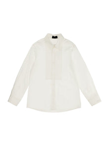 Boys | Plastron Poplin Shirt | White