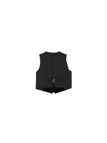 Boys | Velvet Tuxedo Vest | Blue/Black