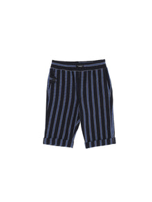 Boys | Striped Piquet Bermuda Shorts | Blue/Air Force Blue