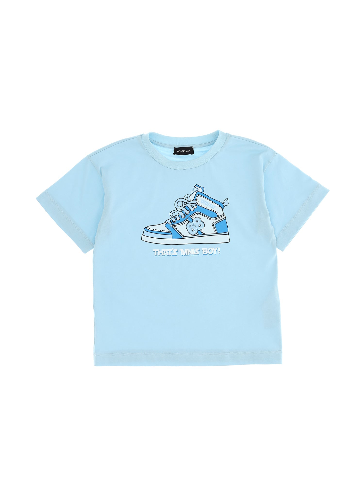 Boys | Jersey T-Shirt With Sneakers Print | Corydalis Blue