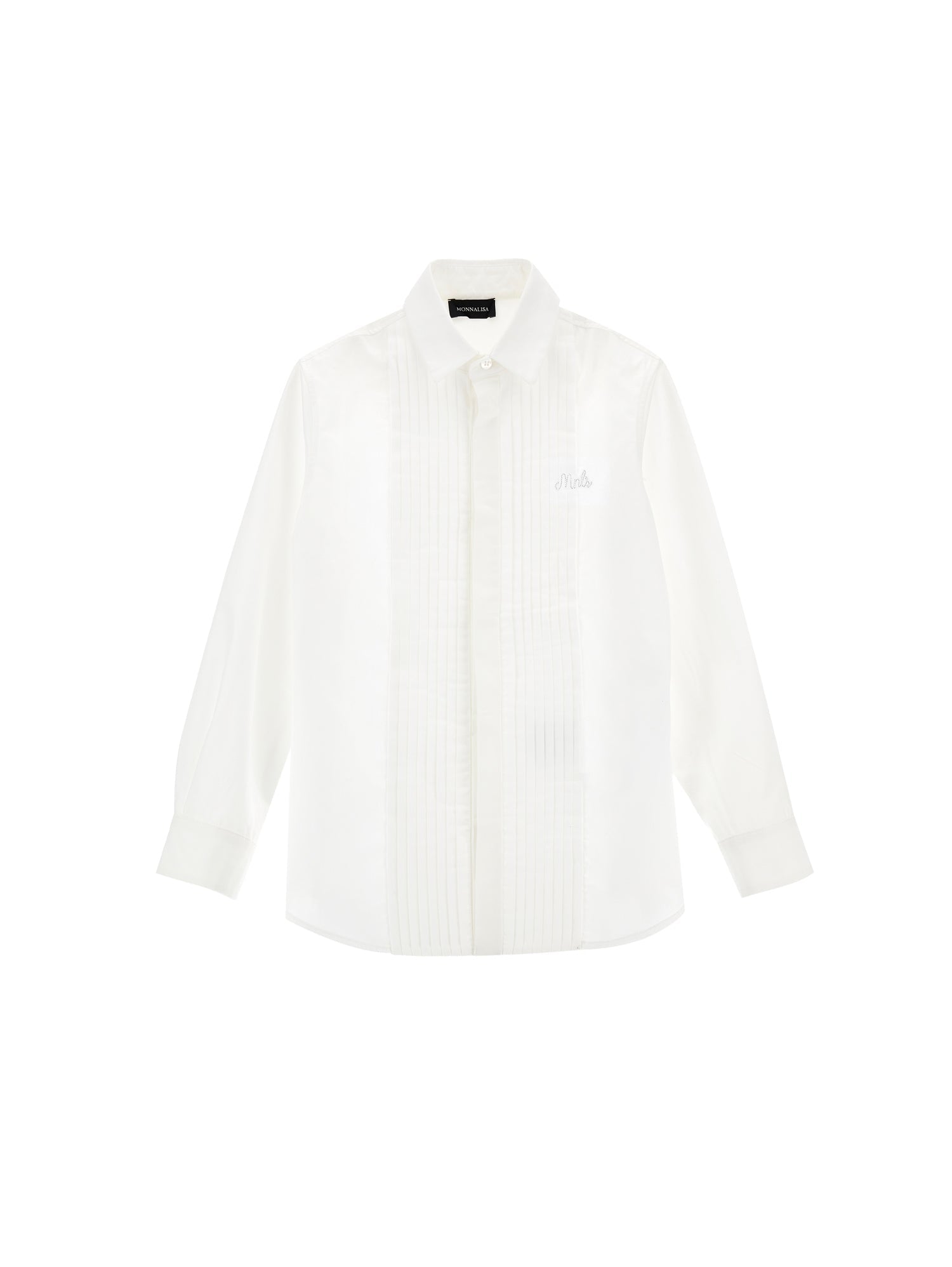 Boys | Poplin Shirt With Plastron | Cream