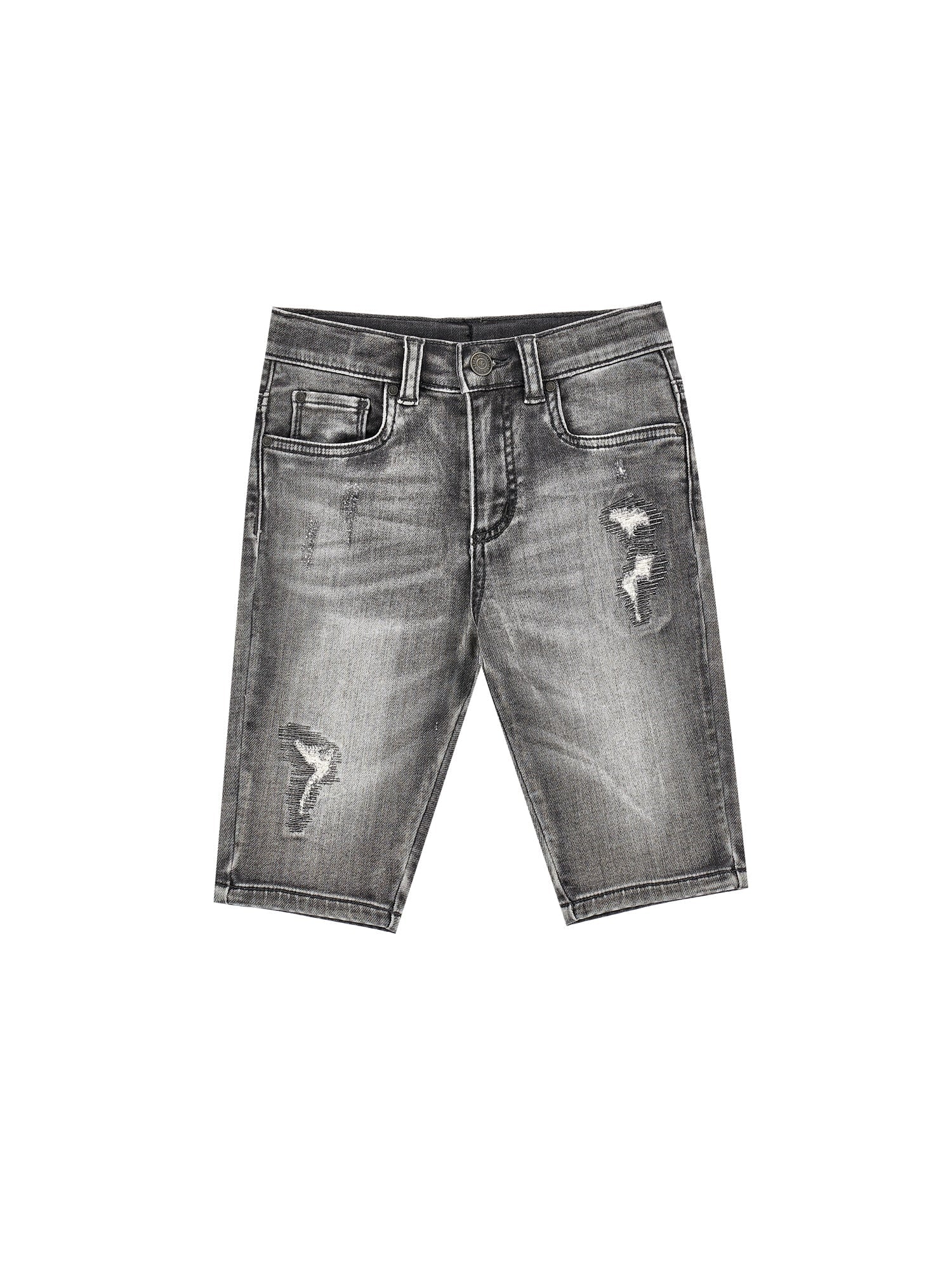 Boys | Five-Pocket Denim Bermuda Shorts | Grey