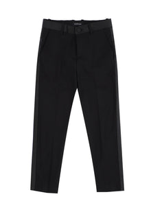 Boys | Classic Trousers With Satin Bands | Black