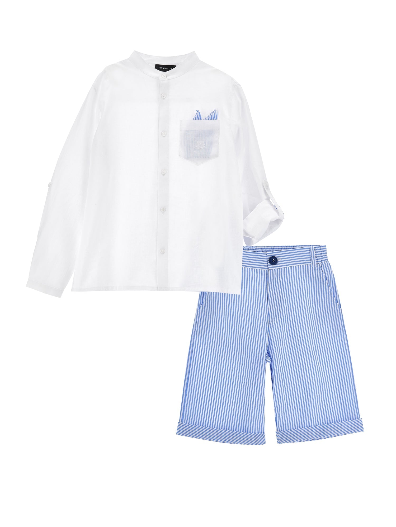 Boys | Two-Piece Seersucker Suit | Cloud/White