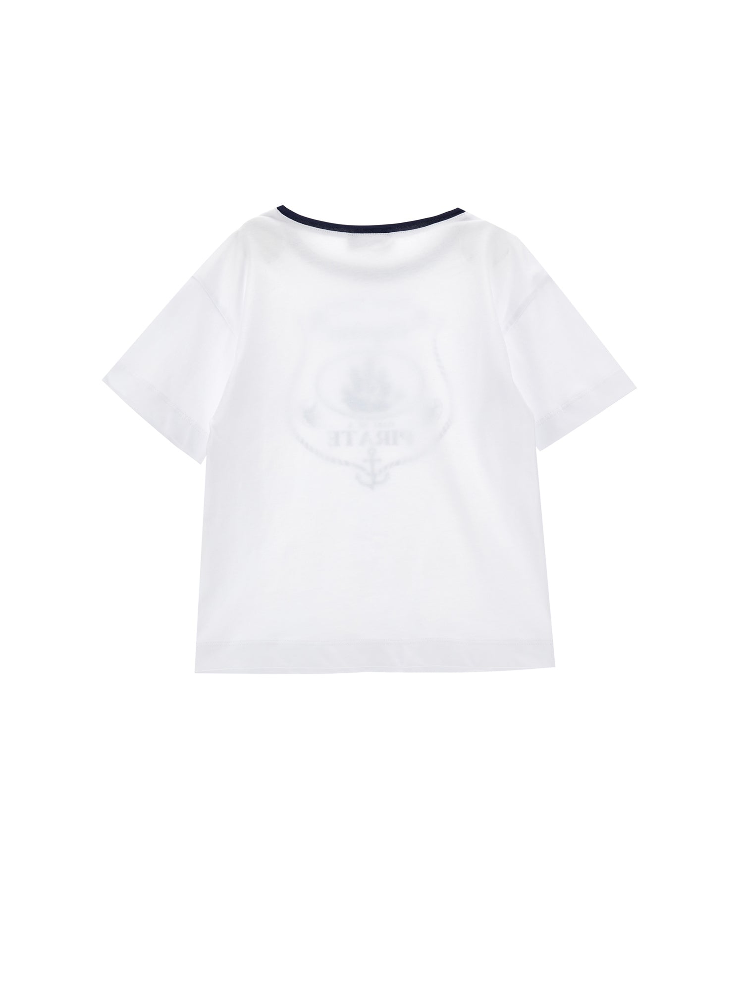 Boys | Coat Of Arms Print Jersey T-Shirt | White/Blue
