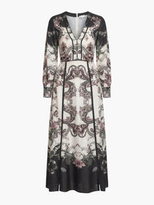 Garden of Eve Corded Twill Midi Dress | Green Multi