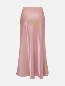 Satin A-Line Skirt | Pink