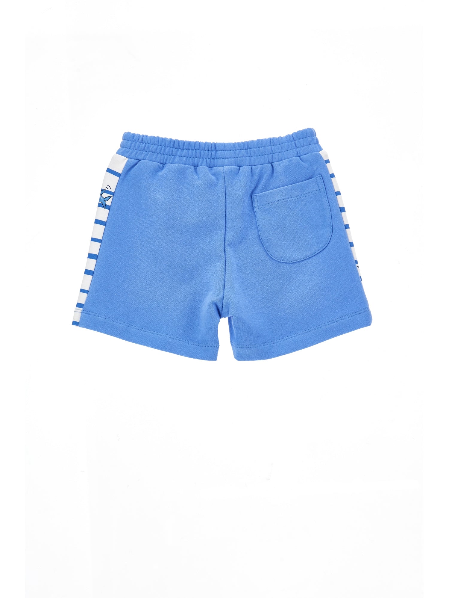Boys | Bermuda Shorts With Side Stripes | White/Bluette