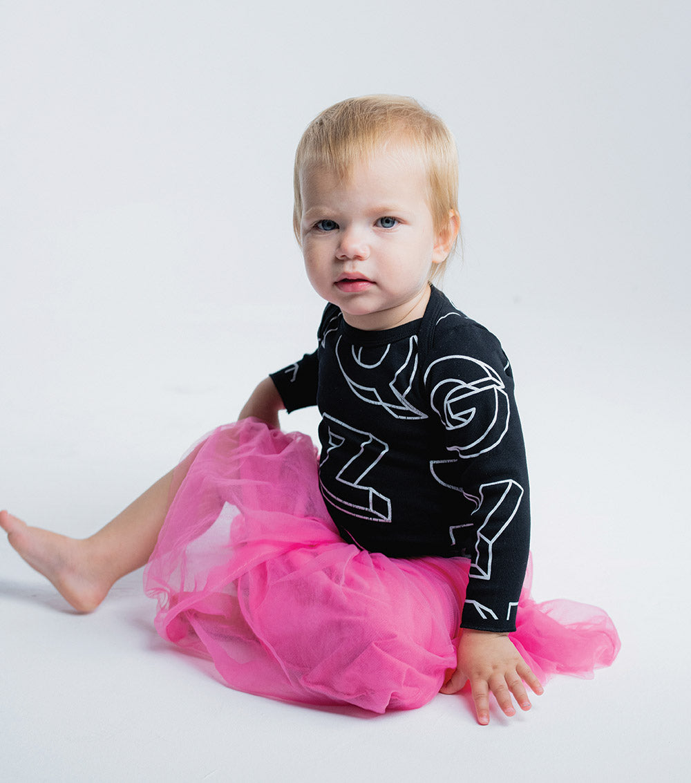 Newborn | A-Z Onesie | Hot Pink