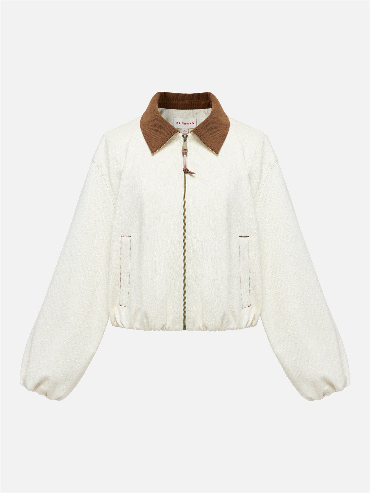 Stretch Cotton Denim Short Jacket | White