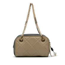Burberry | Pre-Owned Quilted Cube Chain Shoulder Bag | Brown