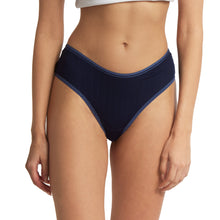 Movecalm Hi-Rise Thong | Blackberry Crumble/Waterfall Blue