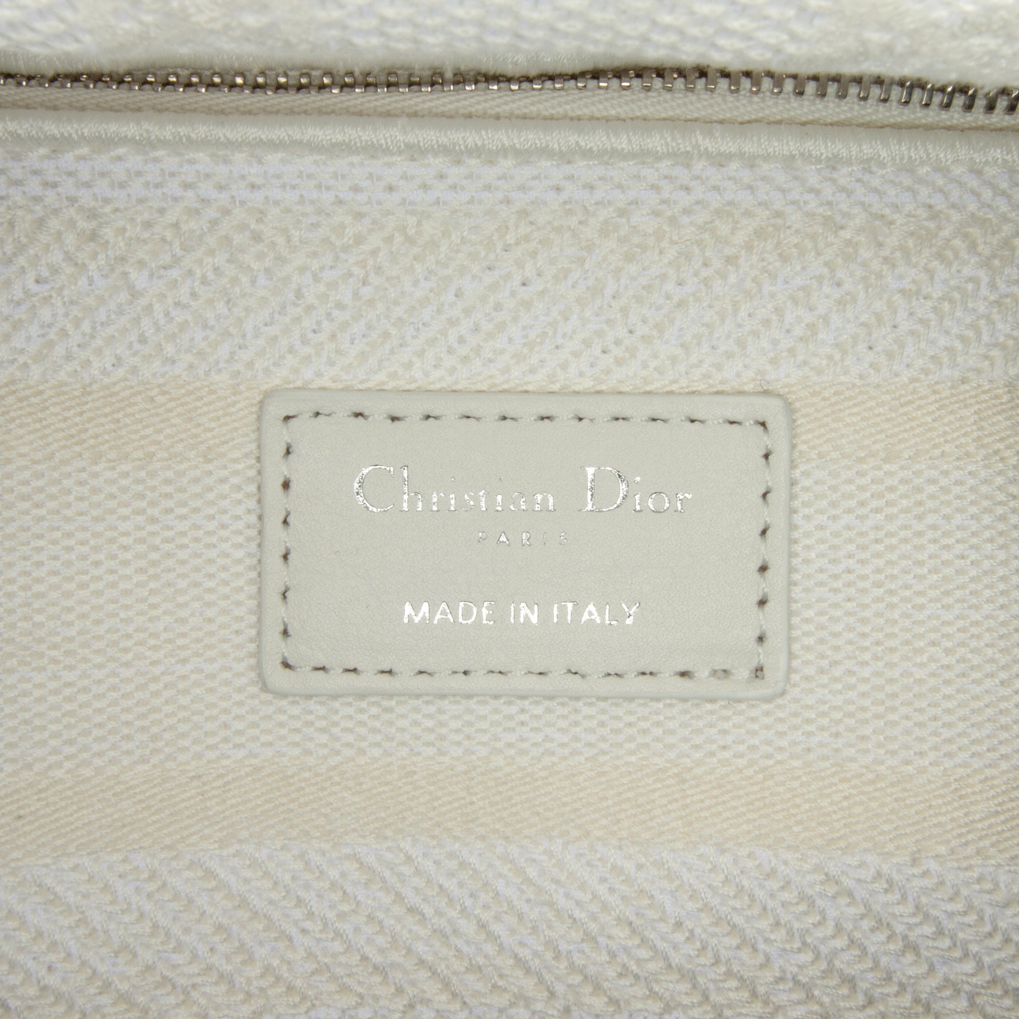 Dior | Pre-Owned Medium Canvas Cannage Lady D Lite - II | White