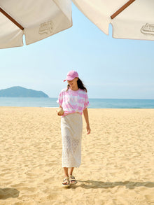 Long-staple Cotton T-shirt | Pink