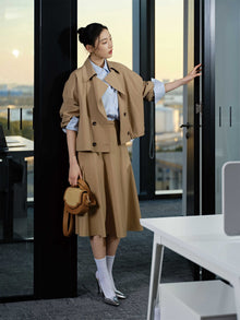 Short-cropped Trench Coat | Khaki