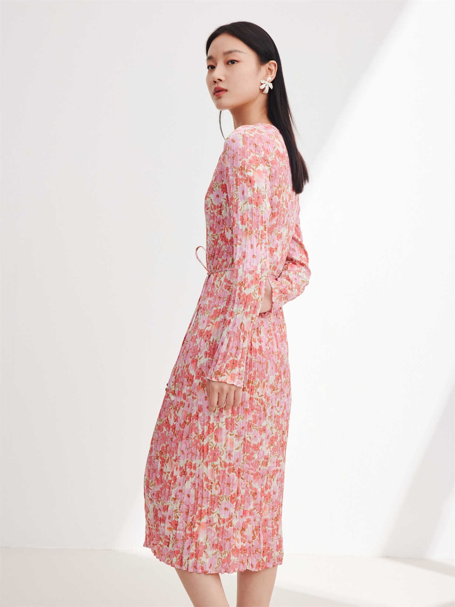 Pleated Dress | Pink