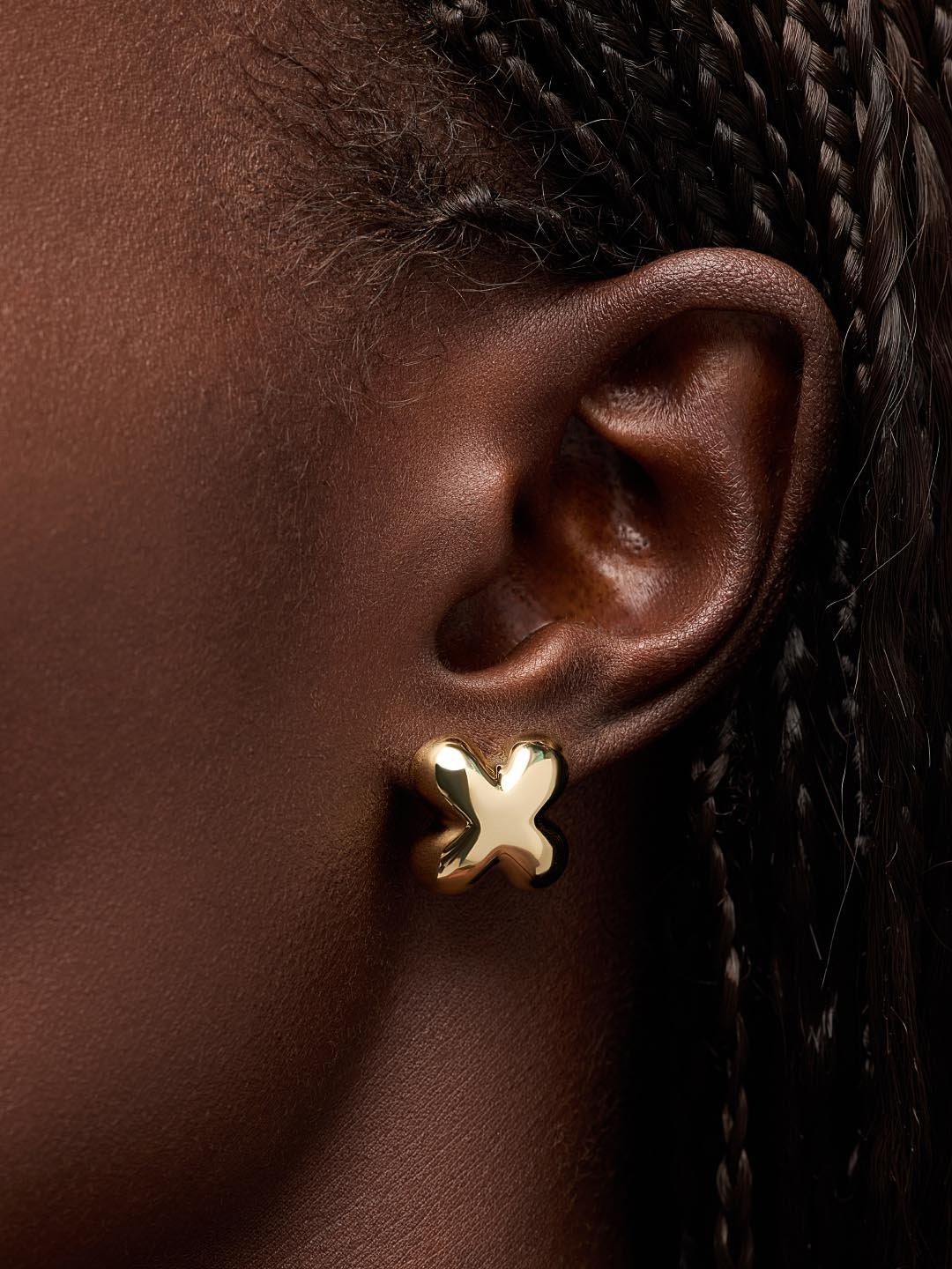 Cassia Stud Earrings | 14K Gold on Brass