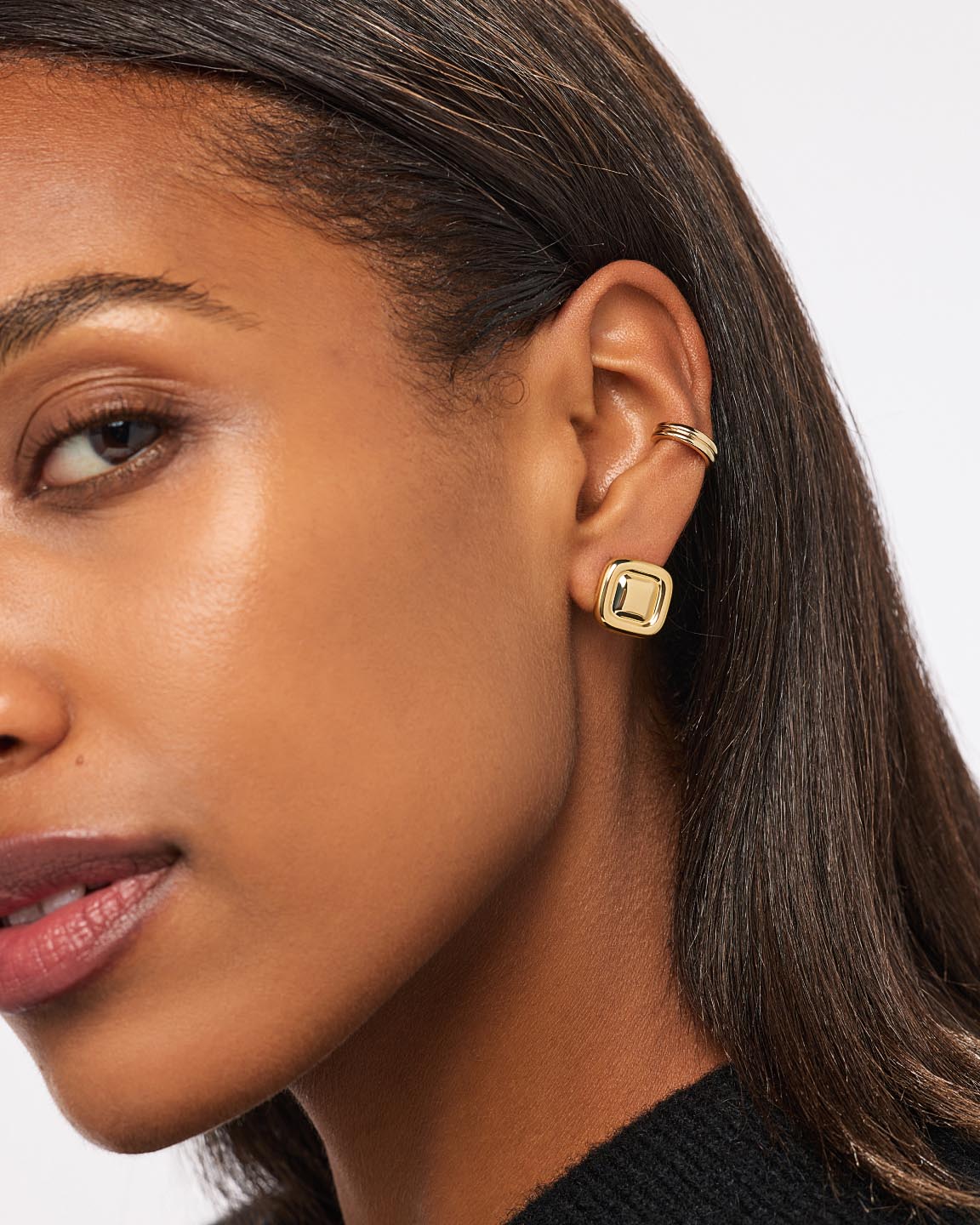 Clara Stud Earrings | 14K Gold on Brass
