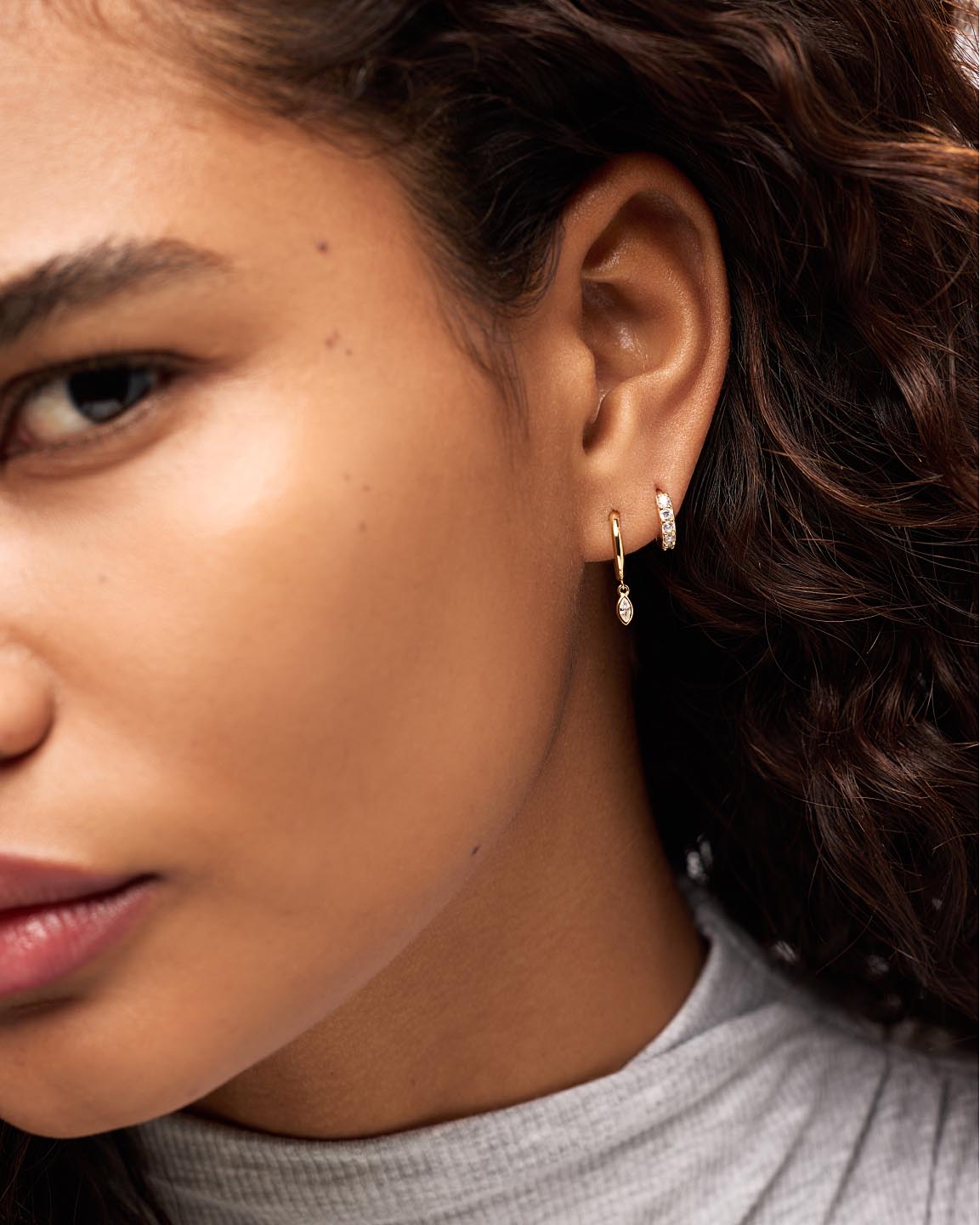 14K Gold On Brass Cubiz Zirconia Drop Earrings Ana Luisa Lacy