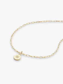 Star Charm Pendant | 10K Solid Gold | 0.05 CTW White Sapphire