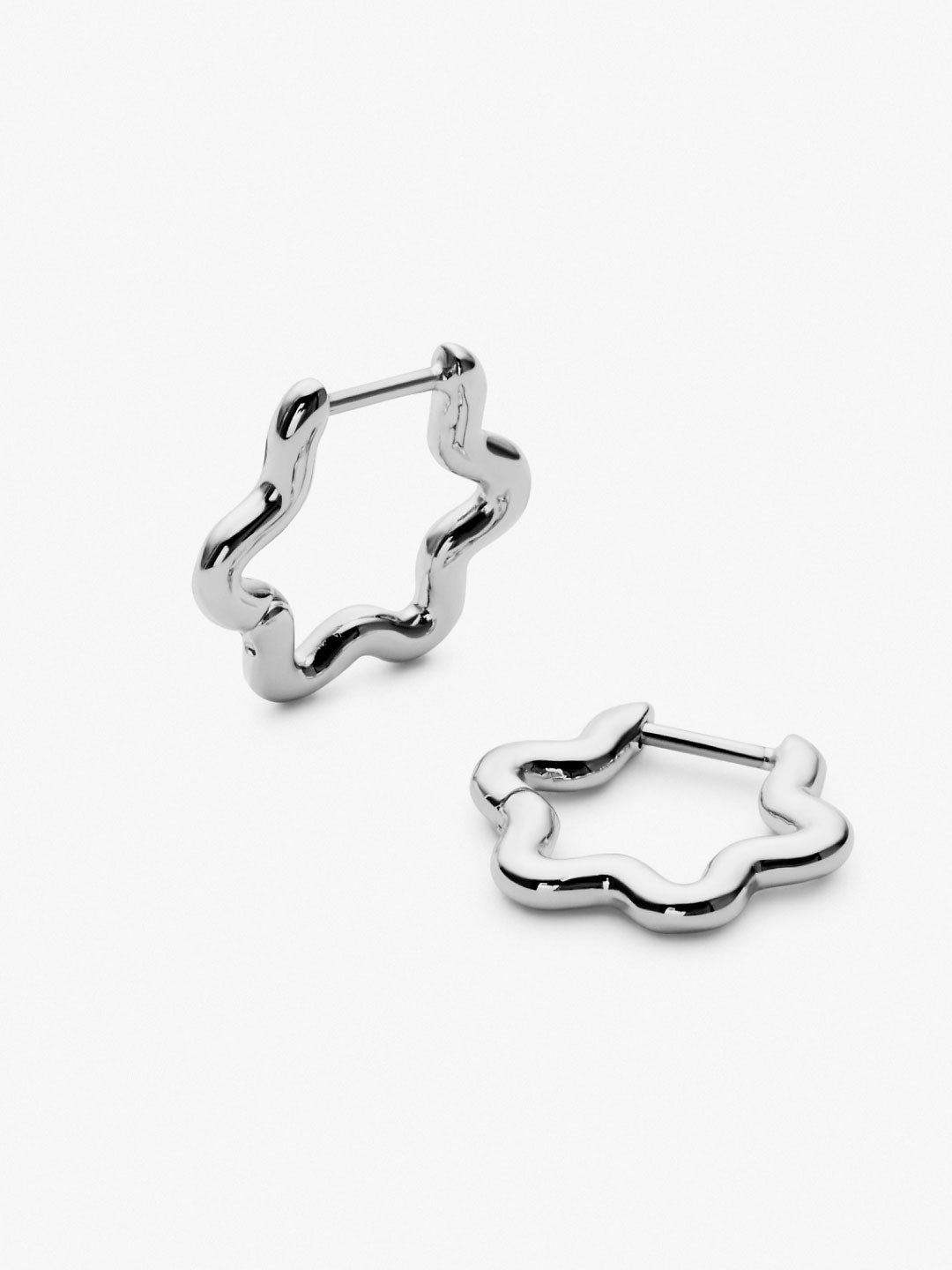 Onda Mini Hoop Earrings | Sterling Silver