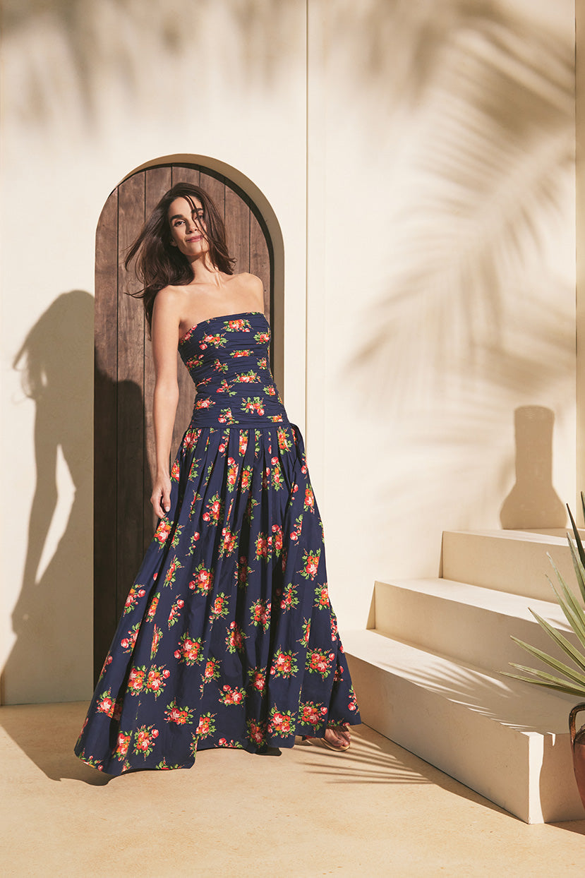 Montreal Maxi Dress | Gemma Scarf Navy