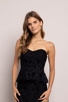 Martin Top | Black Velvet Lace