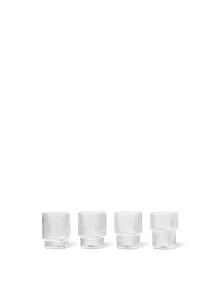 Ripple Small Glasses | Set of 4 | Clear