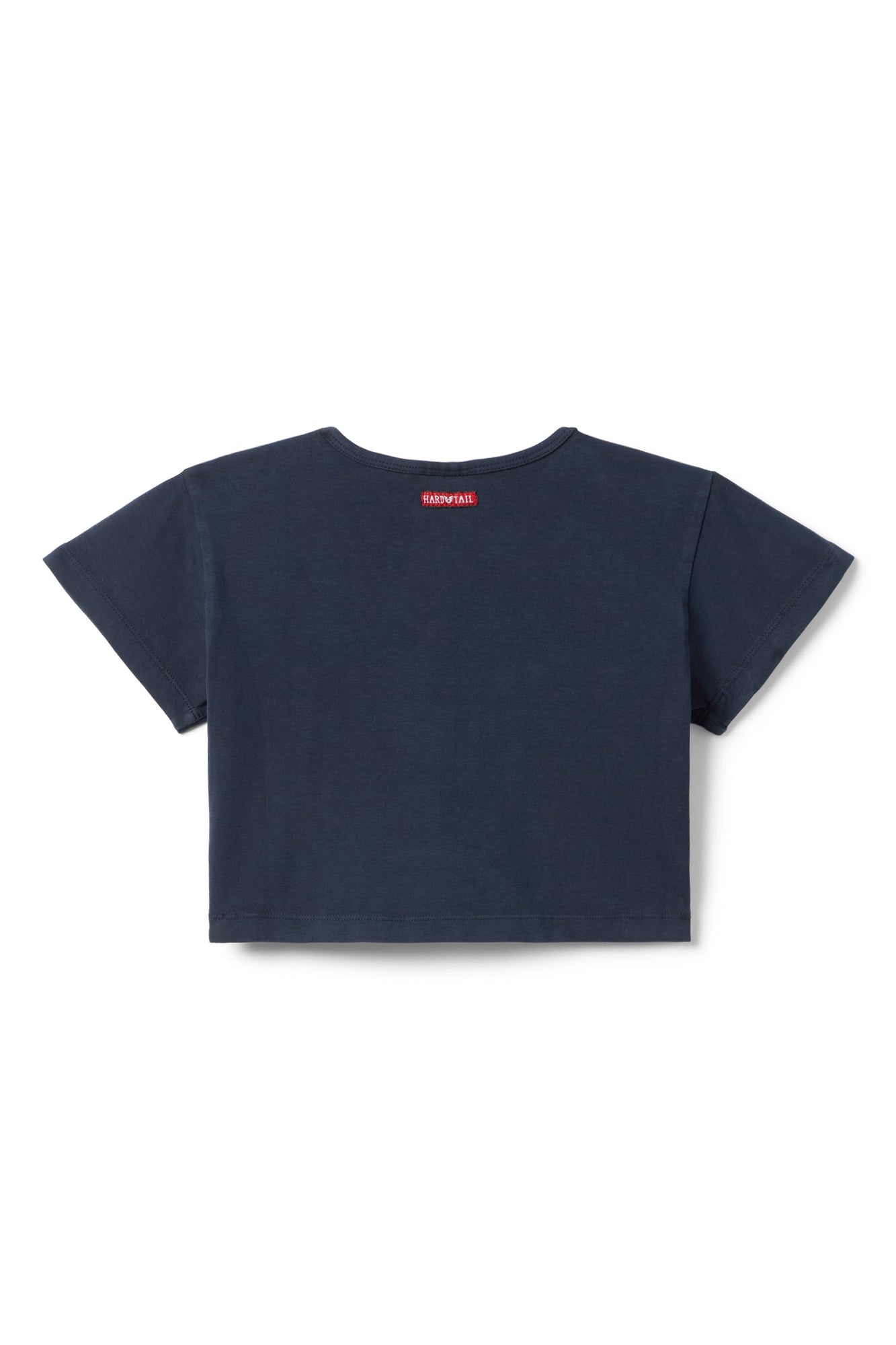 Women | Vintage Side Stripe Crop Workout Tee | Past Midnight