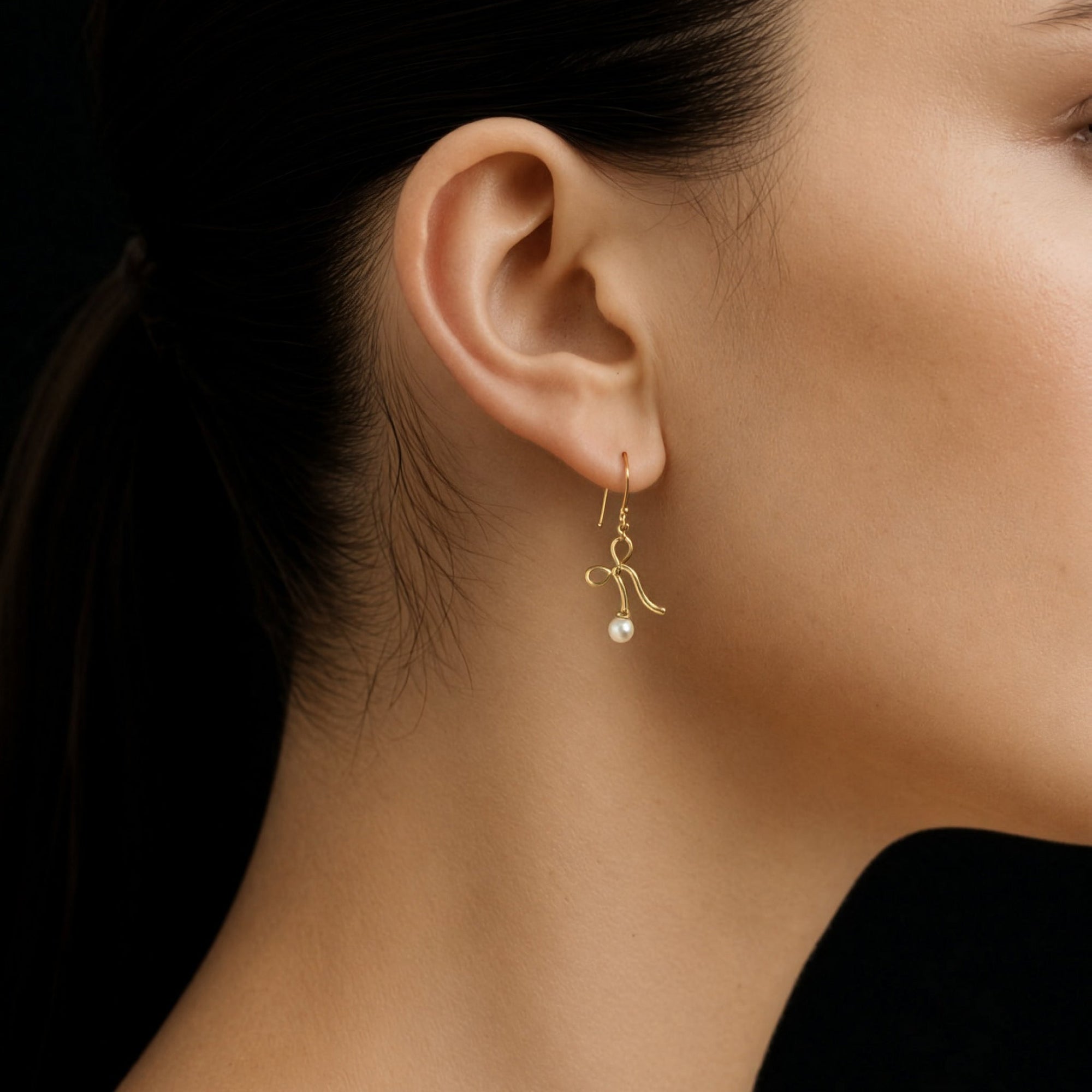 BB Earrings | 18K Gold Plated on Brass | Freshwater Pearl