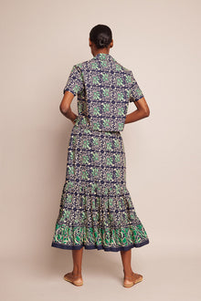 Chase Skirt | Le Stampe Eve Blue
