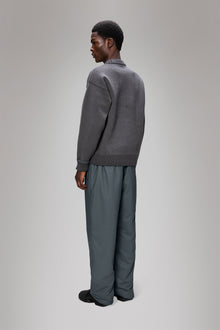 RAINS Sowa Knit Crew Neck Grey/Black Long Sleeve