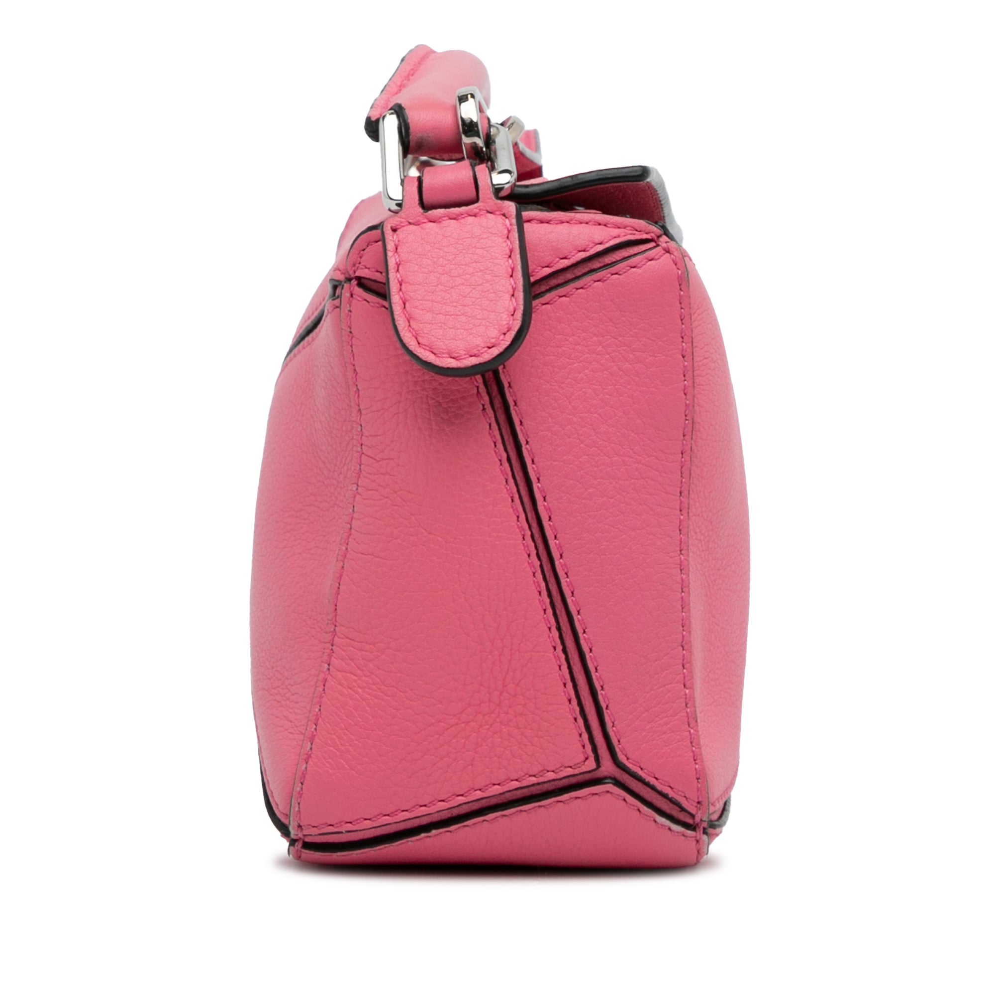 Loewe | Pre-Owned Mini Calfskin Puzzle Satchel | Pink