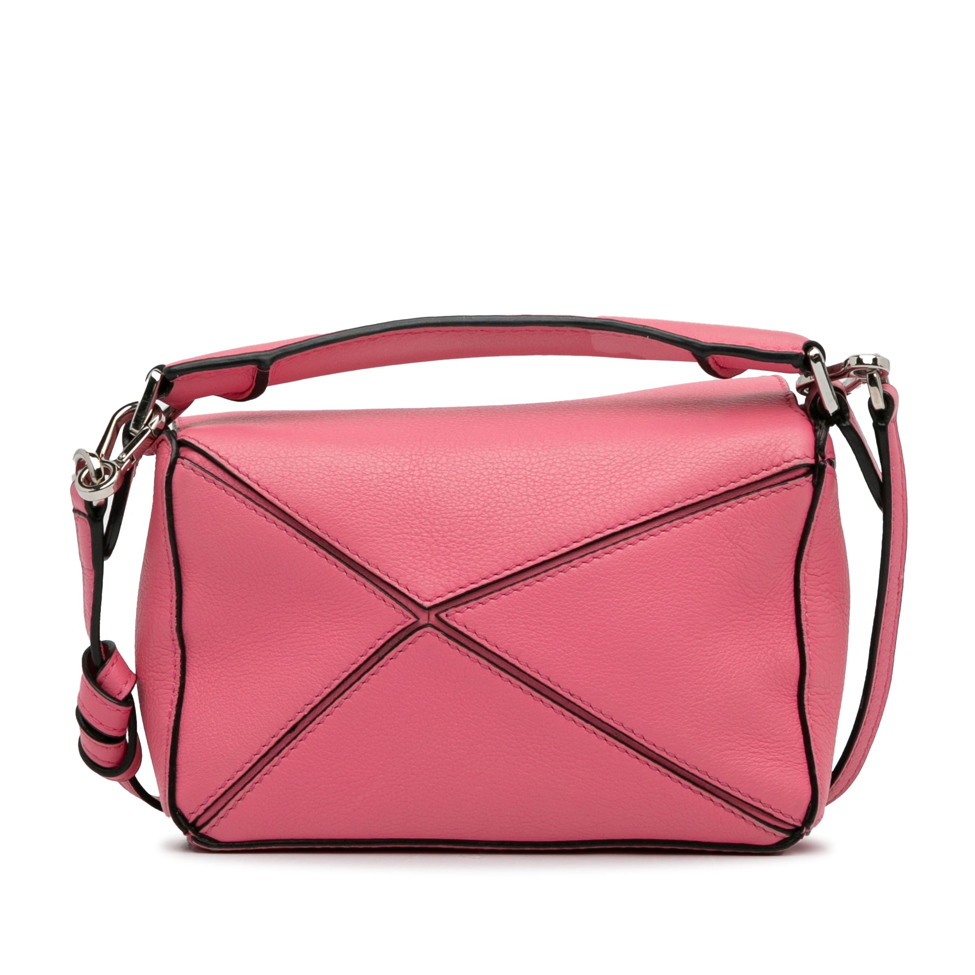 Loewe | Pre-Owned Mini Calfskin Puzzle Satchel | Pink