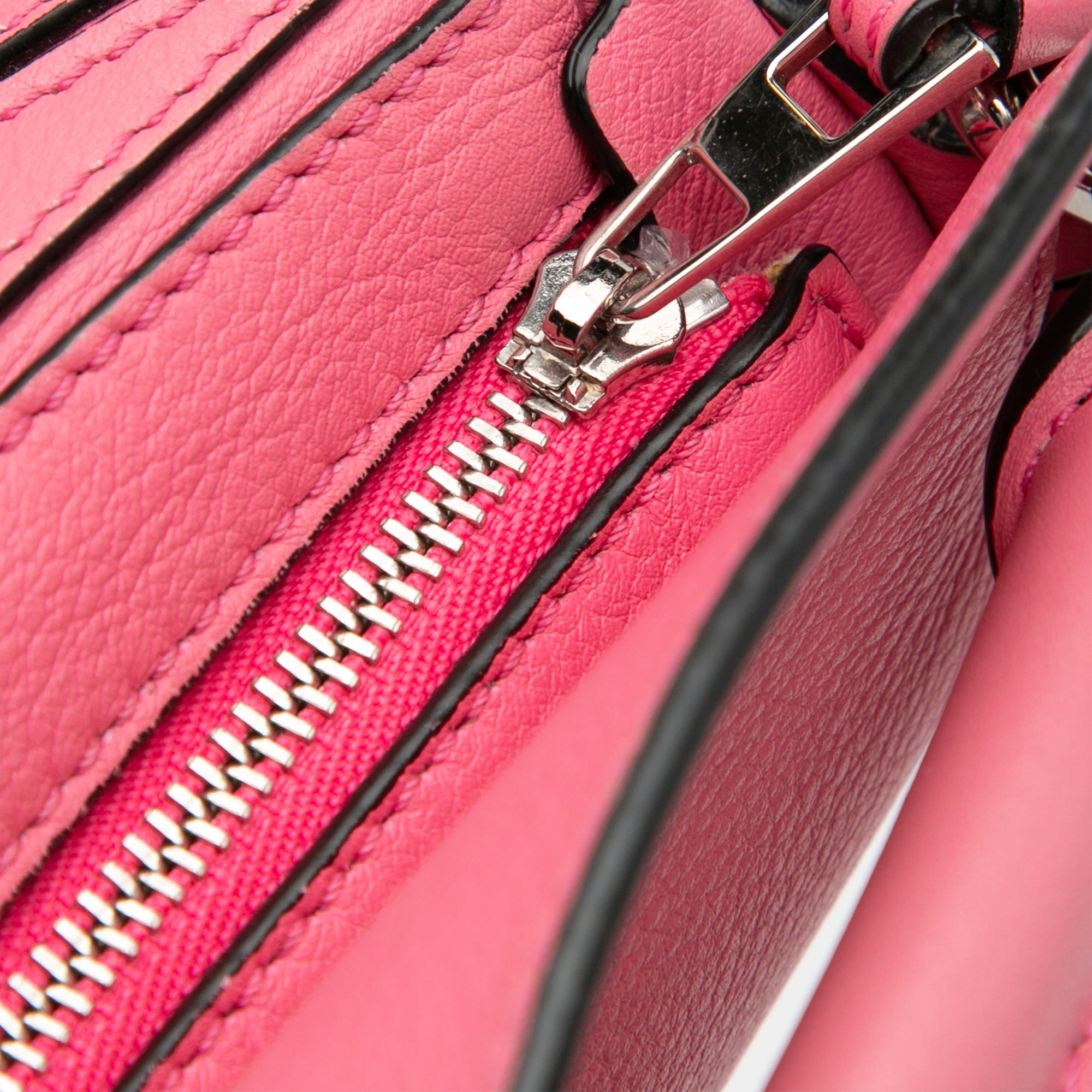 Loewe | Pre-Owned Mini Calfskin Puzzle Satchel | Pink