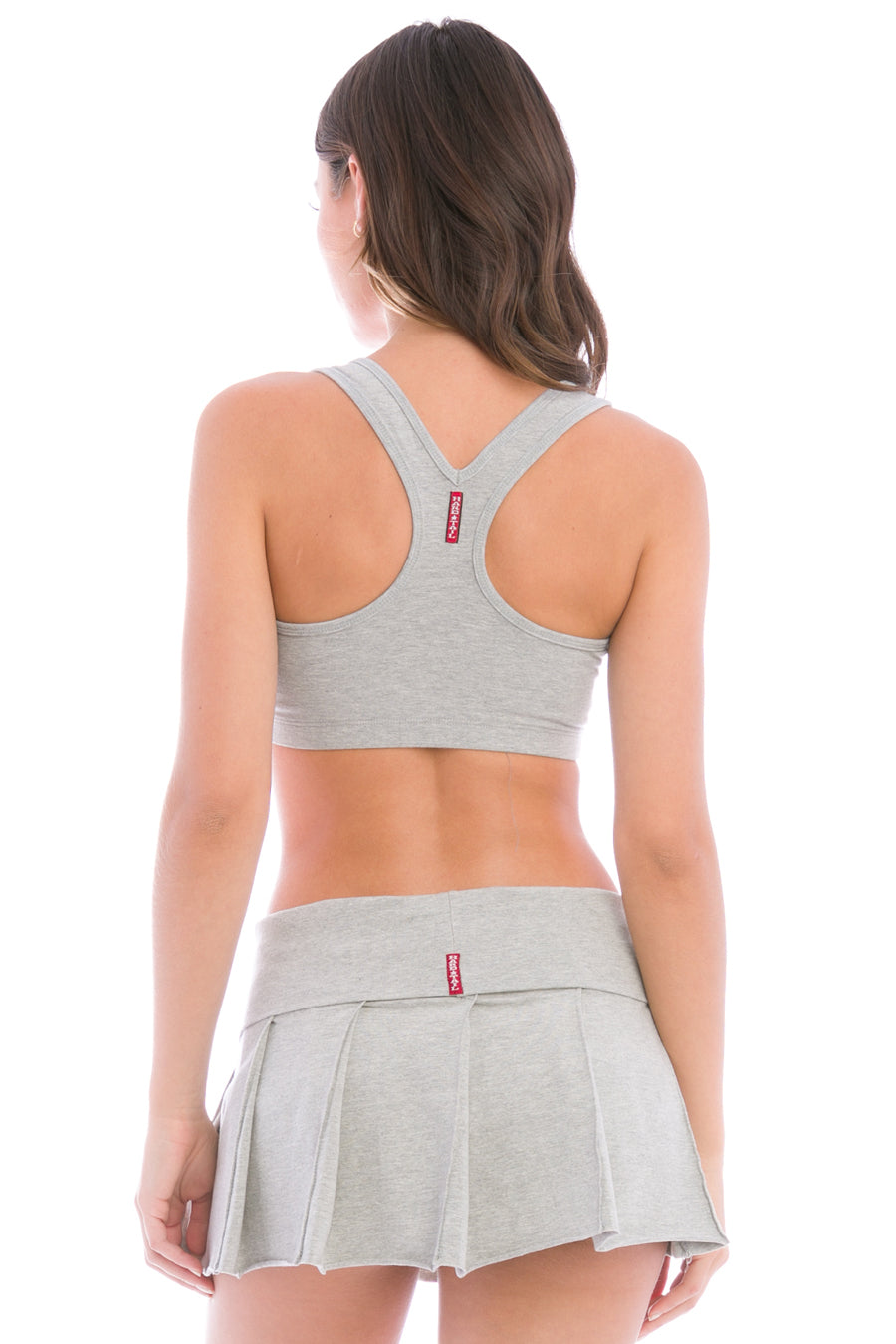 Women | Double V Sport Bra | Heather Gray