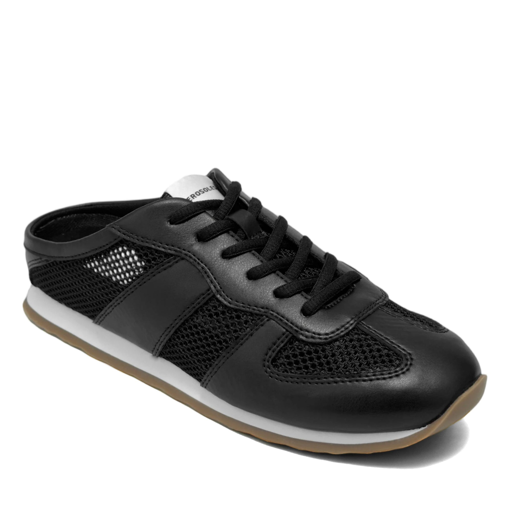 Jettson Sport Mule | Black Faux Nappa/Mesh