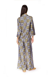 Venezia Silk Jacket | Scarf Medallion Blue