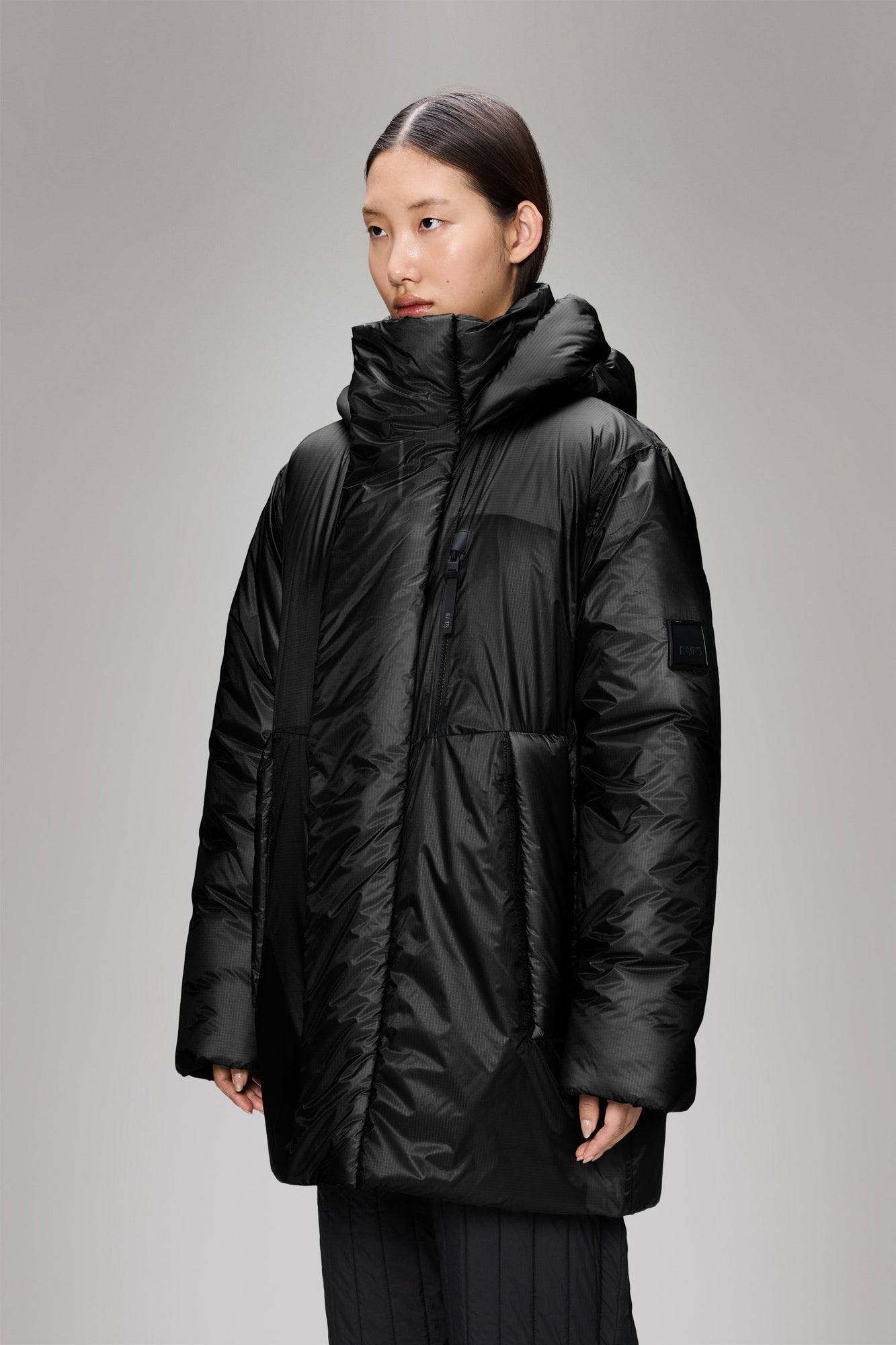 Rains Torna Insulated Long Jacket Black Jacket